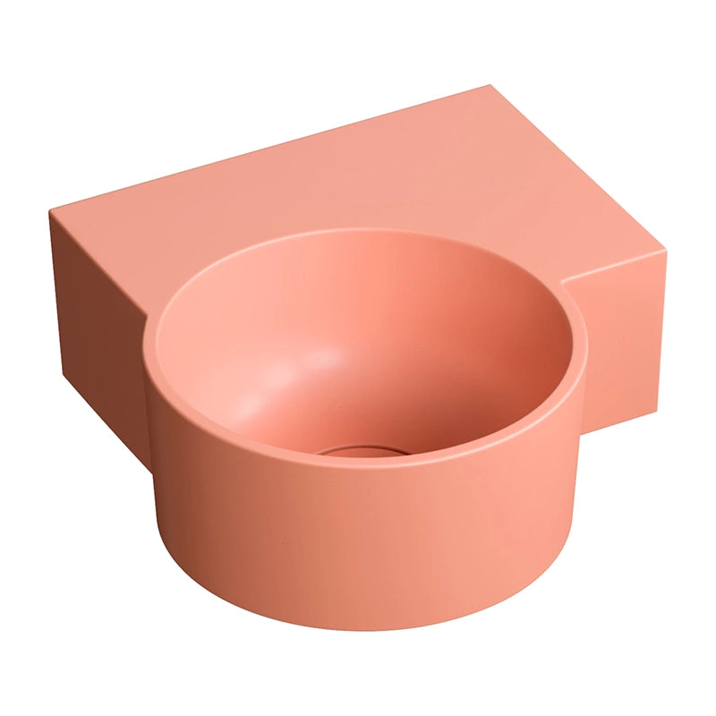 Ovo M+ Håndvask 33x34 cm Højre | Top- & væghængt design - Flere farver