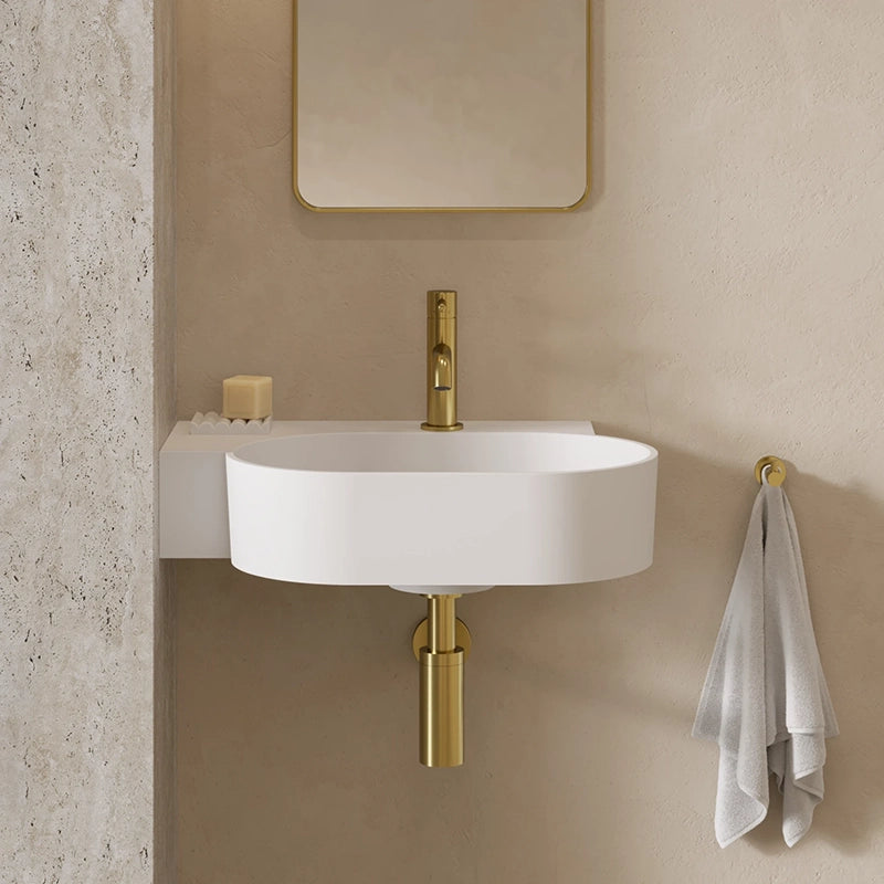 Ovo M+ Håndvask 55x36 cm Venstre | Top- & væghængt design - Flere farver