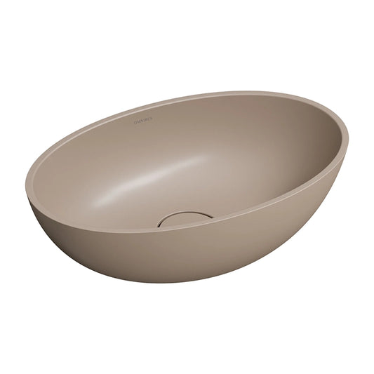 Omnires SHELL M+ Bordstående Håndvask 50x32 cm – Mat Dune Beige