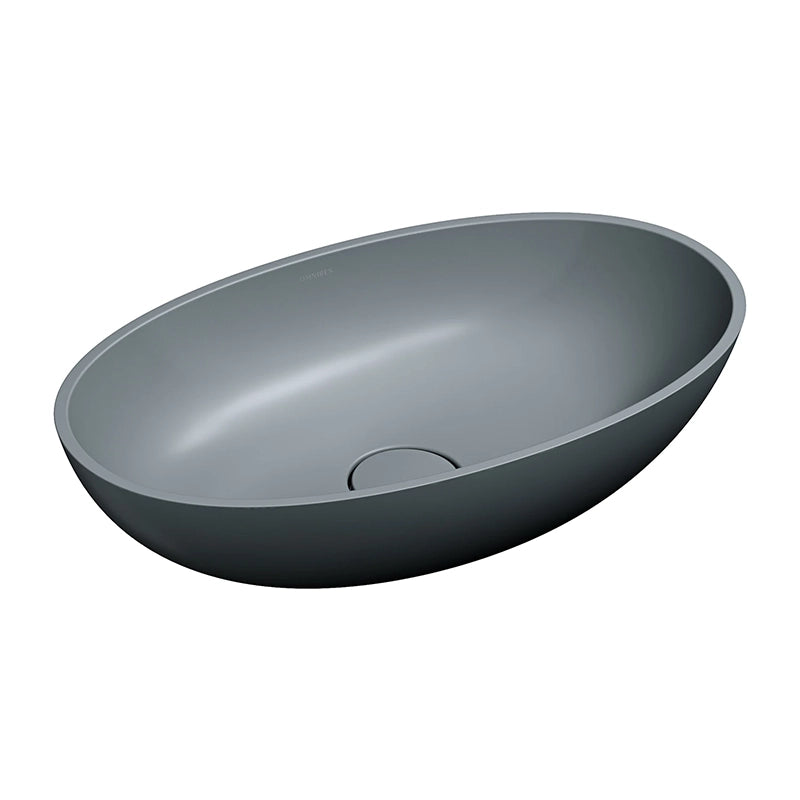 Omnires Shell M+ Bordvask 60x35 cm – Moderne Elliptisk Design – Flere Farver