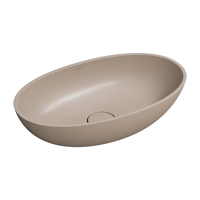 Omnires Shell M+ Bordvask 60x35 cm – Moderne Elliptisk Design – Flere Farver