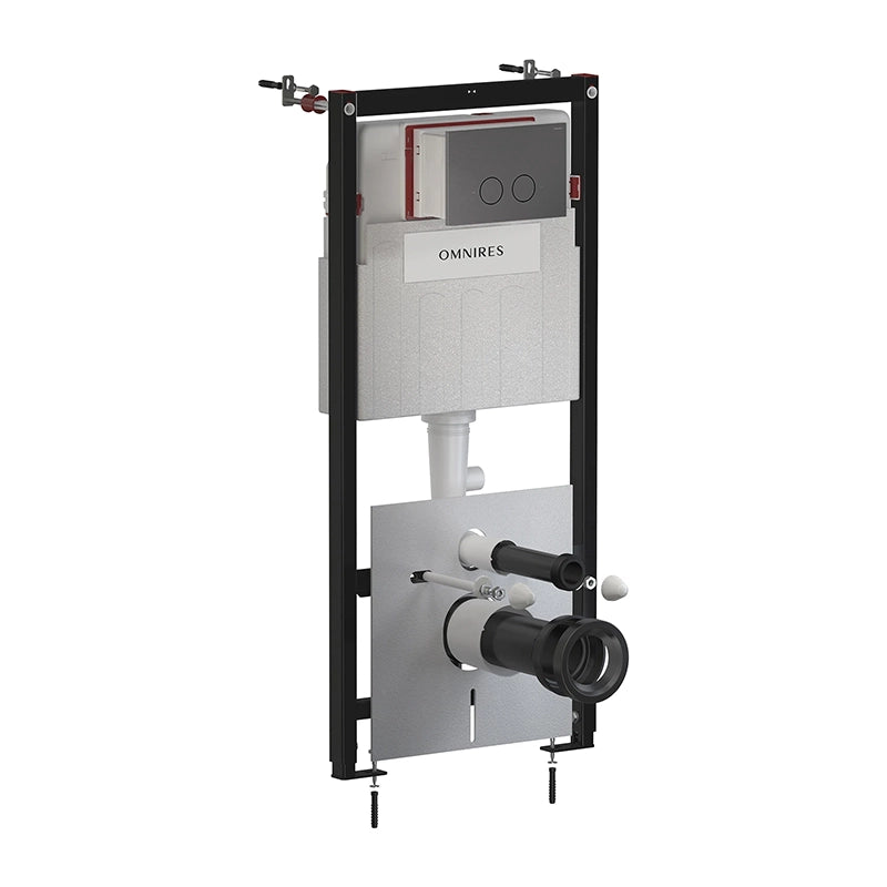 Omnires Eco Flush Set – Indbygningscisterne med Eksklusiv Steel-R45 Trykplade