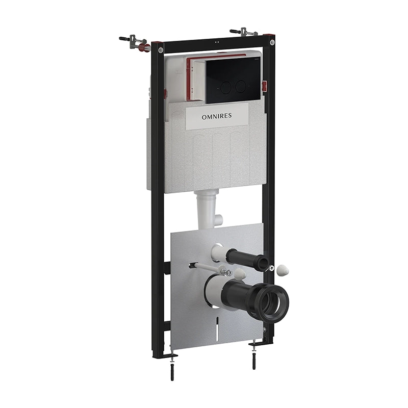 Omnires Eco Flush Set – Indbygningscisterne med Eksklusiv Steel-R45 Trykplade