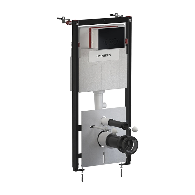 Omnires Eco Flush Set – Indbygningscisterne med Eksklusiv Steel-R45 Trykplade