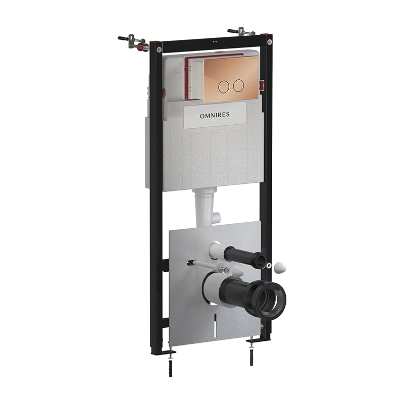 Omnires Eco Flush Set – Indbygningscisterne med Eksklusiv Steel-R45 Trykplade