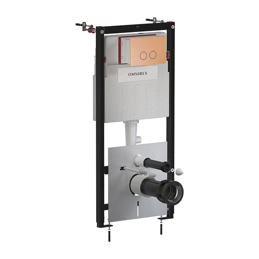 Omnires Eco Flush Set – Indbygningscisterne med Eksklusiv Steel-R45 Trykplade