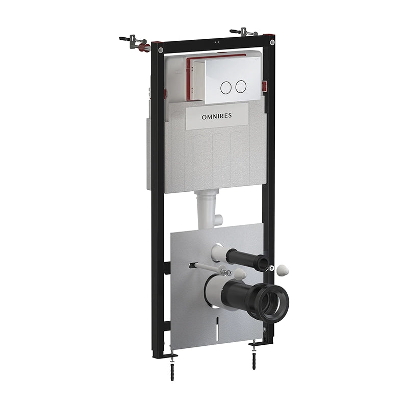 Omnires Eco Flush Set – Indbygningscisterne med Eksklusiv Steel-R45 Trykplade
