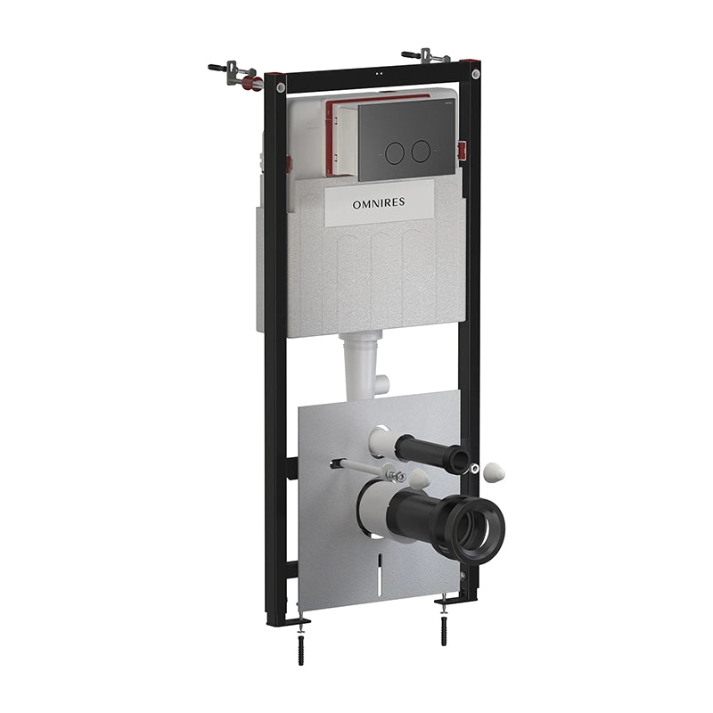 Omnires Eco Flush Set – Indbygningscisterne med Eksklusiv Steel-R45 Trykplade