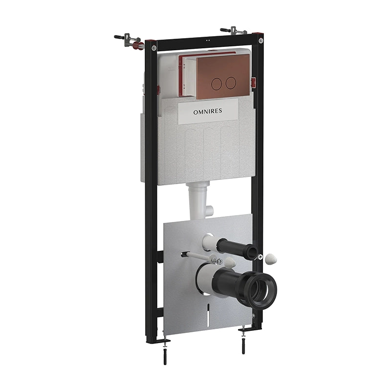 Omnires Eco Flush Set – Indbygningscisterne med Eksklusiv Steel-R45 Trykplade