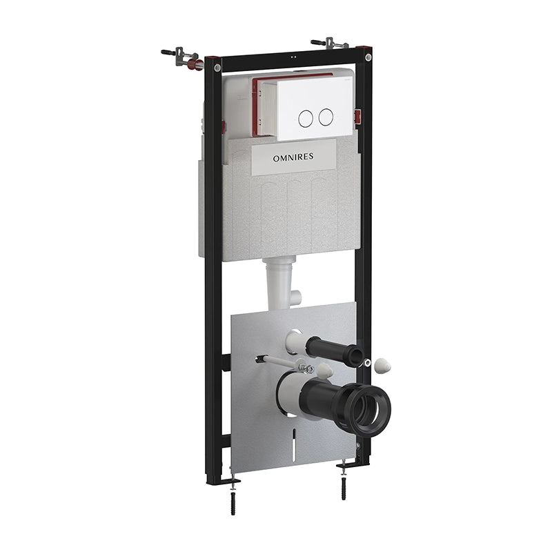 Omnires Eco Flush Set – Indbygningscisterne med Eksklusiv Steel-R45 Trykplade