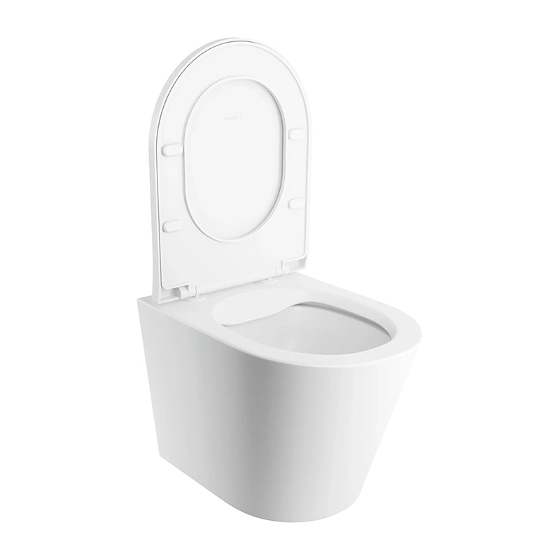 Omnires TAMPA Væghængt Toilet – Rimless m/Soft-Close, Mat Hvid