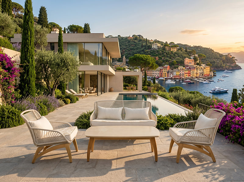 InOut Living Portofino Sofa Lounge Sæt – FSC Teak & Superstone