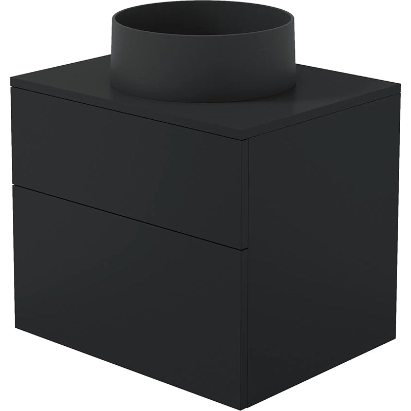 Prizma Baderumsmøbel med rund granit vask uden hanehul