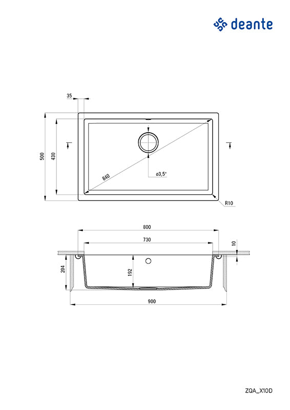 Corda Granitvask til underlimning 80x50cm - Flere farver