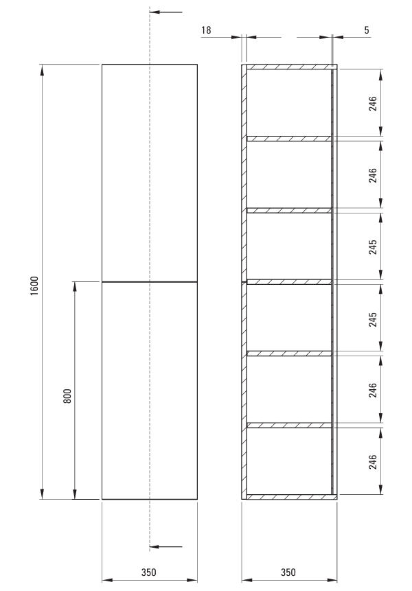 Prizma Højskab - Flere farver