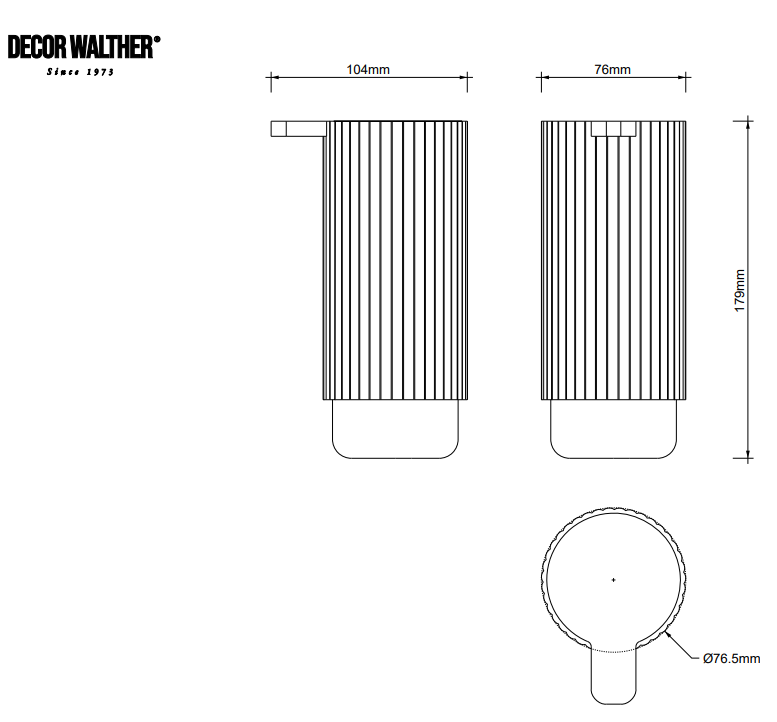 Decor Walther OF.LINE sæbedispenser – moderne luksus i 9 farver (design af Sebastian Herkner)