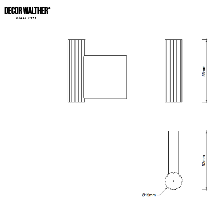 Decor Walther OF.LINE håndklædekrog – minimalistisk luksus i 3 farver (design: Sebastian Herkner)