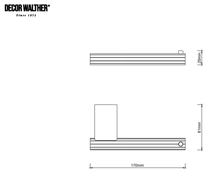 Decor Walther OF.LINE toiletpapirholder – moderne minimalisme i 3 farver (design: Sebastian Herkner)