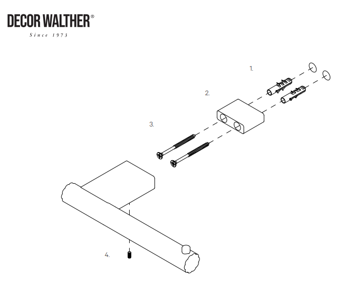 Decor Walther OF.LINE toiletpapirholder – moderne minimalisme i 3 farver (design: Sebastian Herkner)
