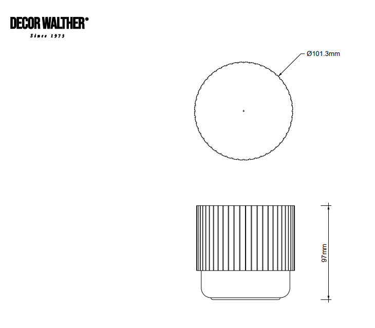Decor Walther OF.LINE Opbevaringsdåse med låg – Ø10 cm – Designet af Sebastian Herkner