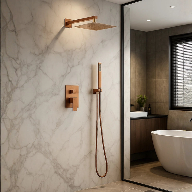 Balneo Cascade 3 Indbygningsbruser | Kvadratisk Design i 7 Farver