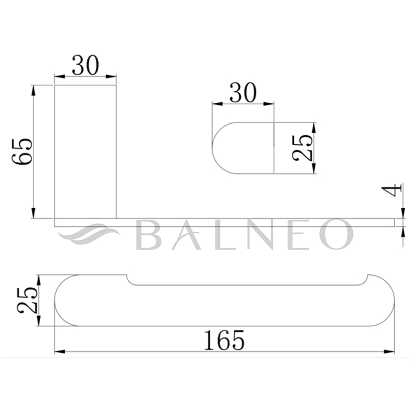 Balneo Qarx Model 1 – Minimalistisk toiletpapirholder i tidløst design