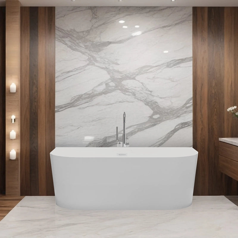Balneo VIVA Back-to-Wall Badekar | 150x75 cm | 6 Afløbsfarver