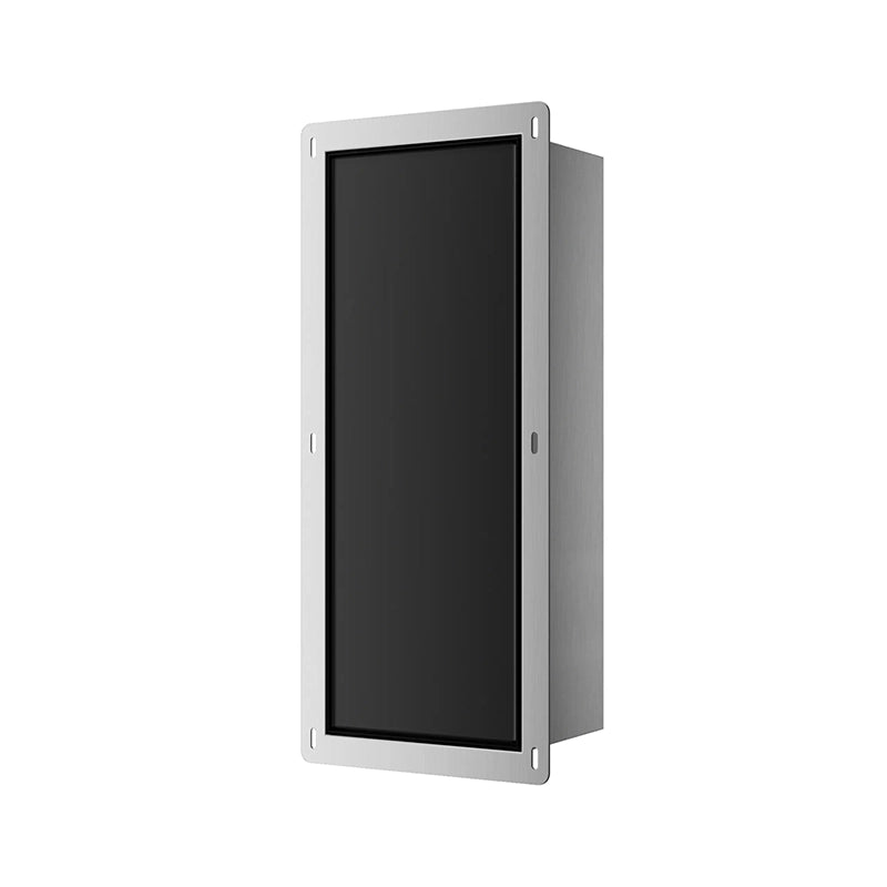 Balneo Wall-Box Brush “S” Left – Indbygget Toiletbørsteskab i Sort Glas