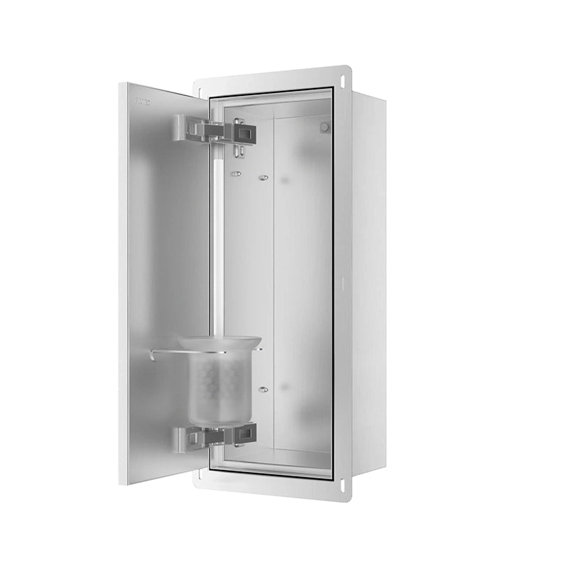 Balneo Wall-Box Brush “S” Left – Indbygget Toiletbørsteskab til Flisefront