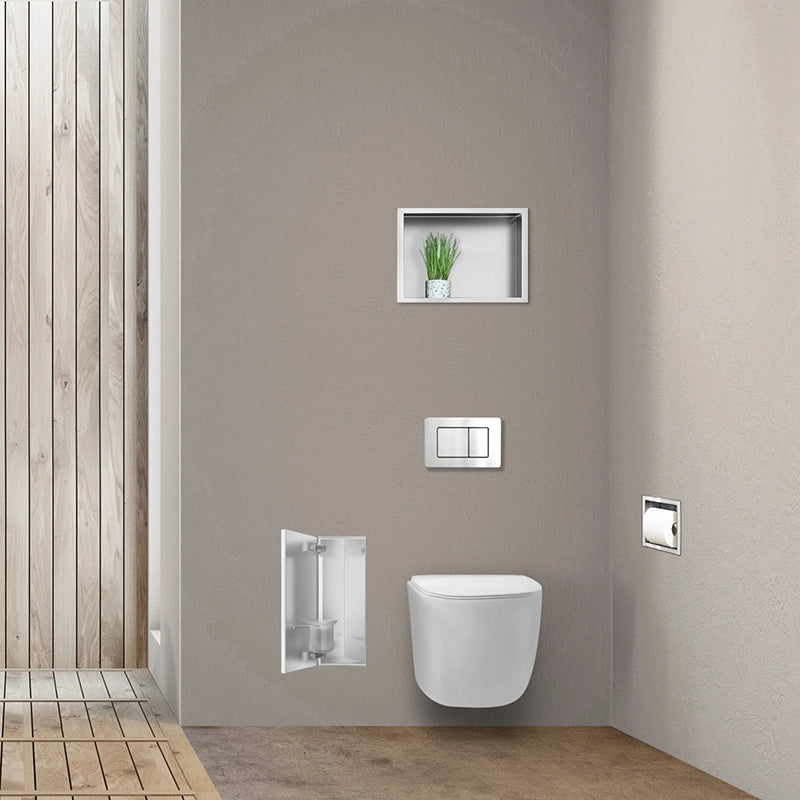 Balneo Wall-Box Brush “S” Left – Indbygget Toiletbørsteskab til Flisefront