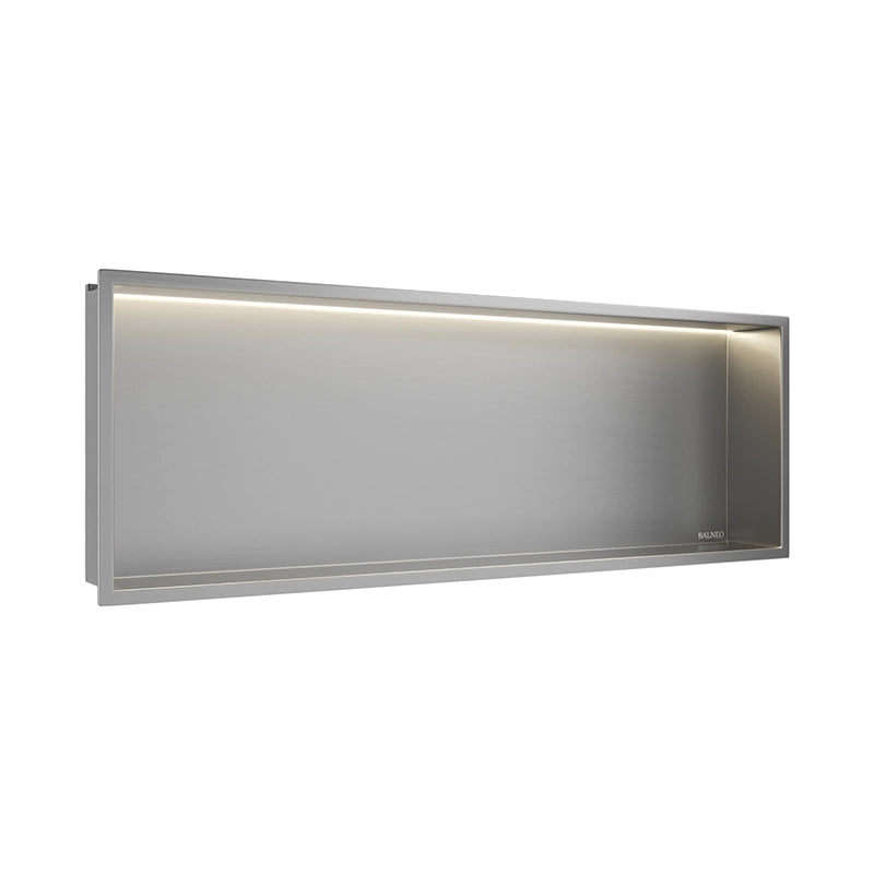 Balneo Wall-Box LED | Indbygningshylde 90x30 | Integreret Lys