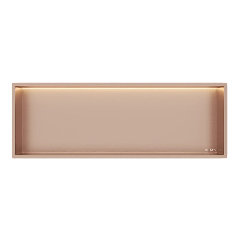 Balneo Wall-Box LED | Indbygningshylde 90x30 | Integreret Lys
