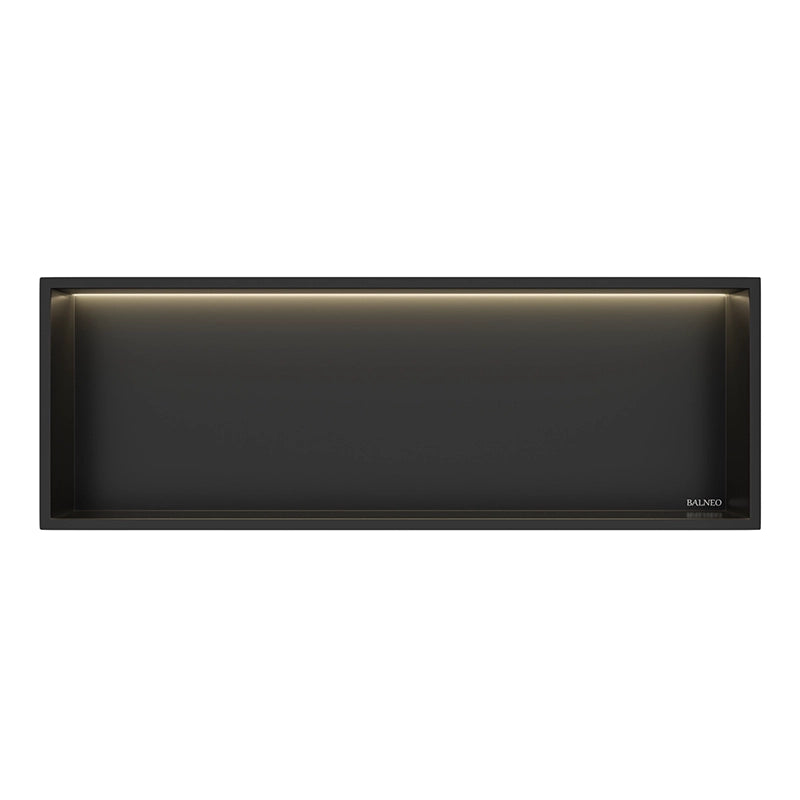 Balneo Wall-Box LED | Indbygningshylde 90x30 | Integreret Lys