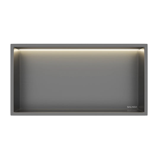 Balneo Wall-Box LED | Indbygningshylde 60x30 | Integreret Lys