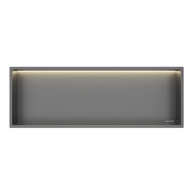 Balneo Wall-Box LED | Indbygningshylde 90x30 | Integreret Lys