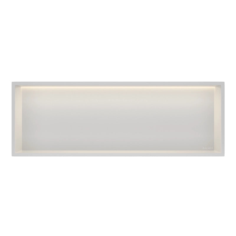 Balneo Wall-Box LED | Indbygningshylde 90x30 | Integreret Lys