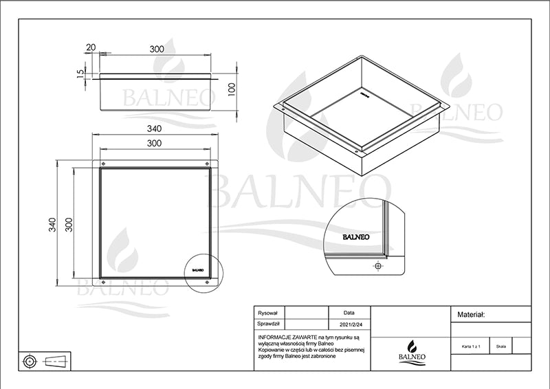 Balneo Wall-Box No Rim – Indbygningshylde uden synlig kant (30x30x10 cm)