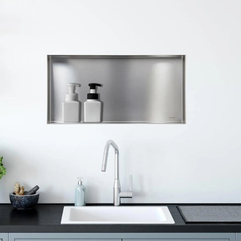 Balneo Wall-Box No Rim – Indbygningshylde uden kant (60x30x7 cm)