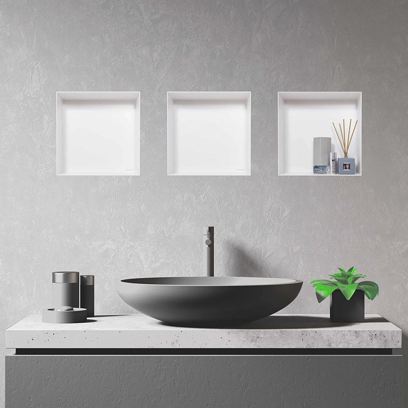 Balneo Wall-Box No Rim – Indbygningshylde uden synlig kant (30x30x10 cm)