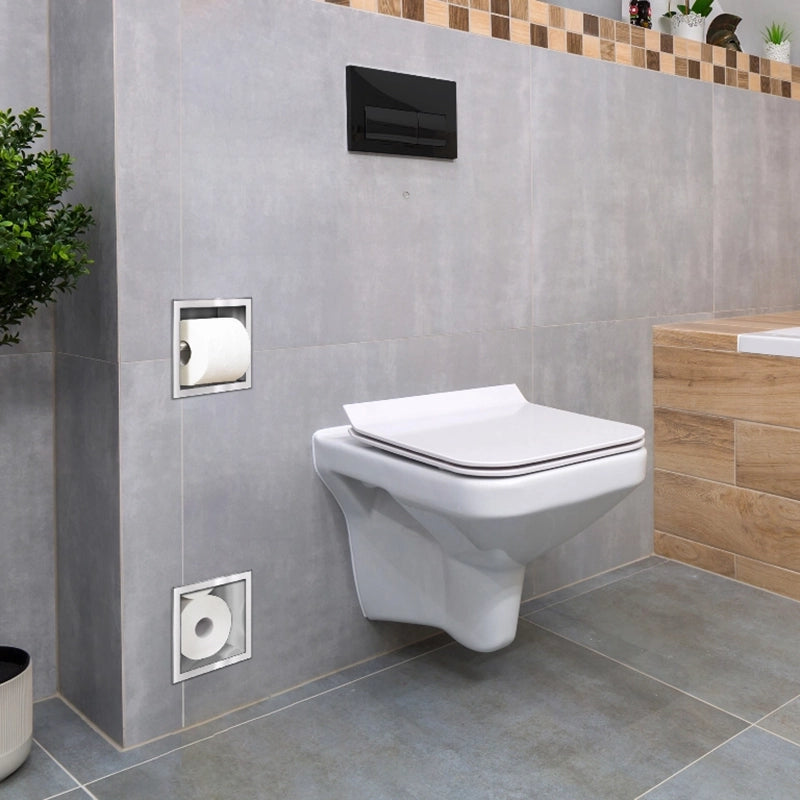 Balneo Wall-Box Paper 2 – Indbygget Toiletrulleholder med Opbevaring | 6 Farver