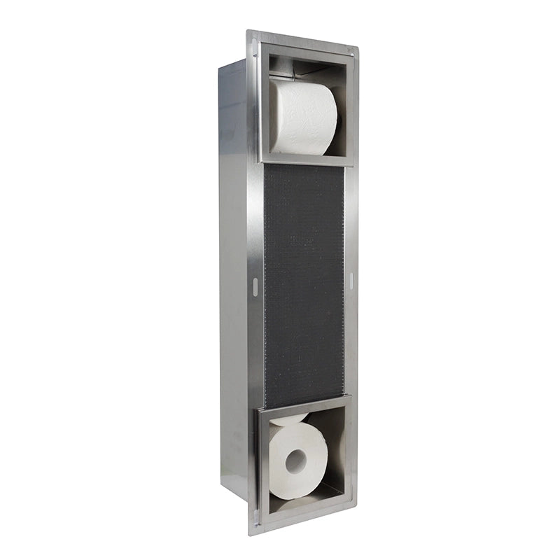 Balneo Wall-Box Paper 2 – Indbygget Toiletrulleholder med Opbevaring | 6 Farver