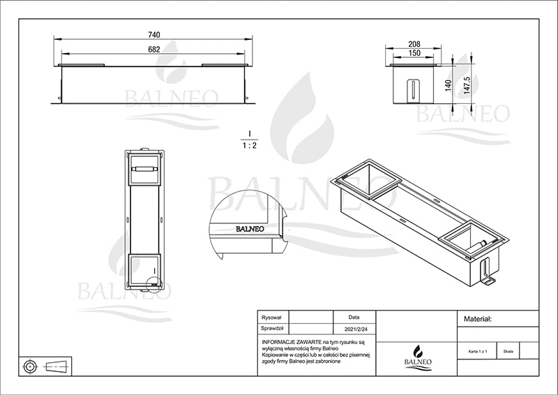 Balneo Wall-Box Paper 2 – Indbygget Toiletrulleholder med Opbevaring | 6 Farver