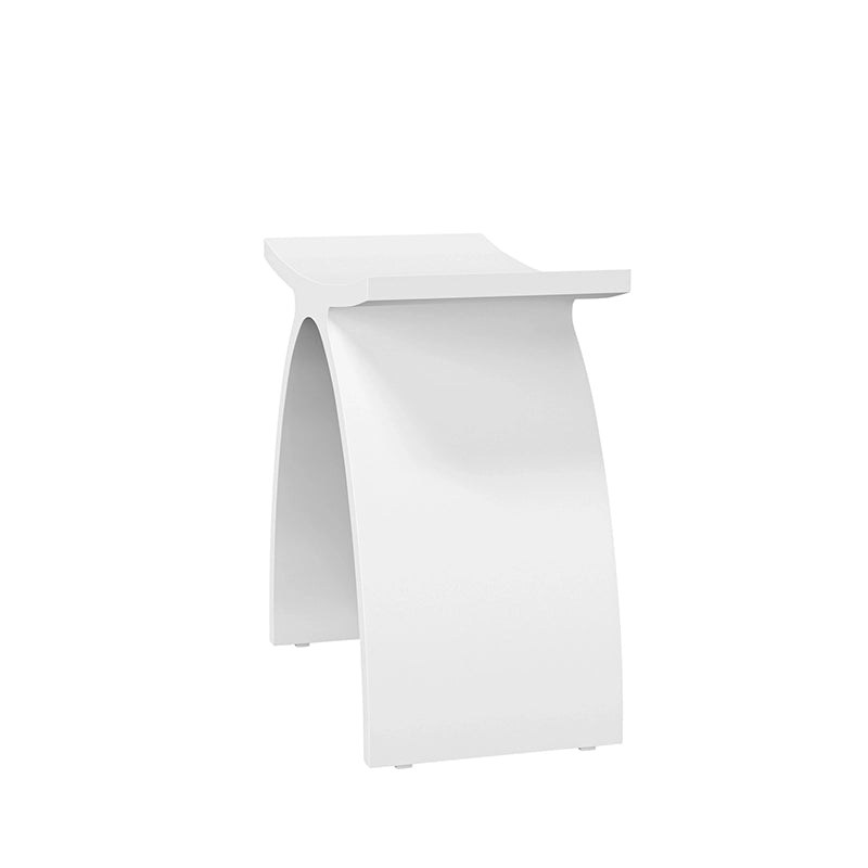 Balneo LAVO Badeværelstaburet – Solid Surface Taburet, Mat Hvid
