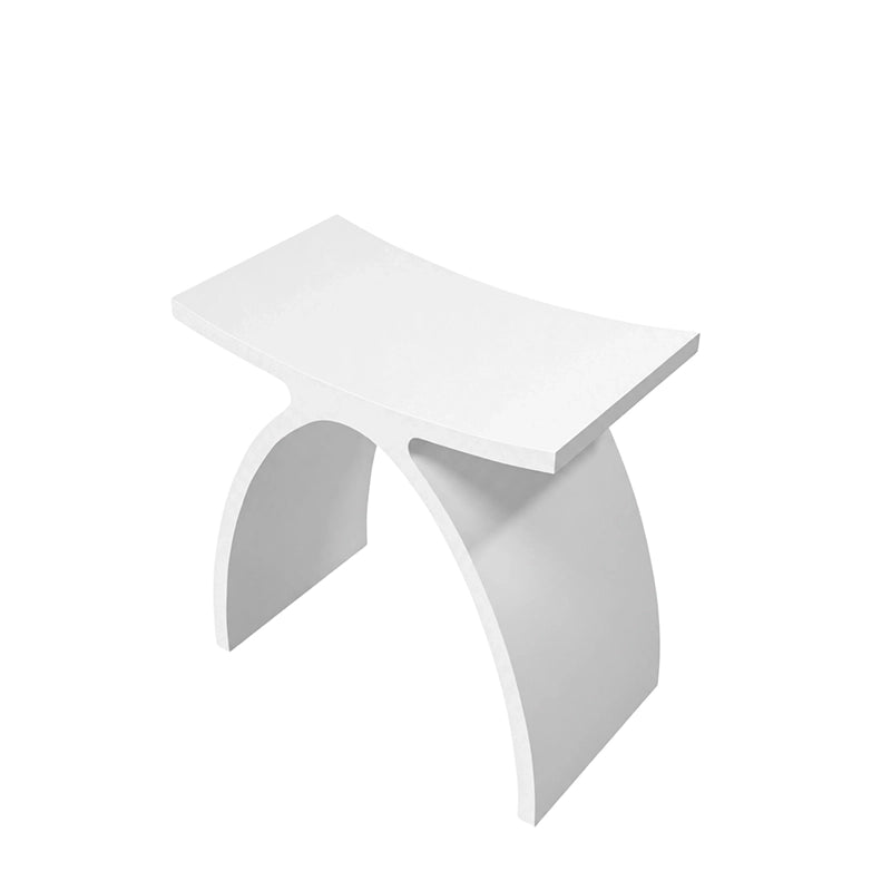 Balneo LAVO Badeværelstaburet – Solid Surface Taburet, Mat Hvid