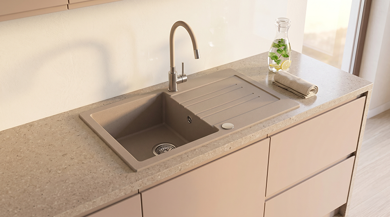 Homevello Pixel 77 – Rummelig Granitvask med Vendbart Design