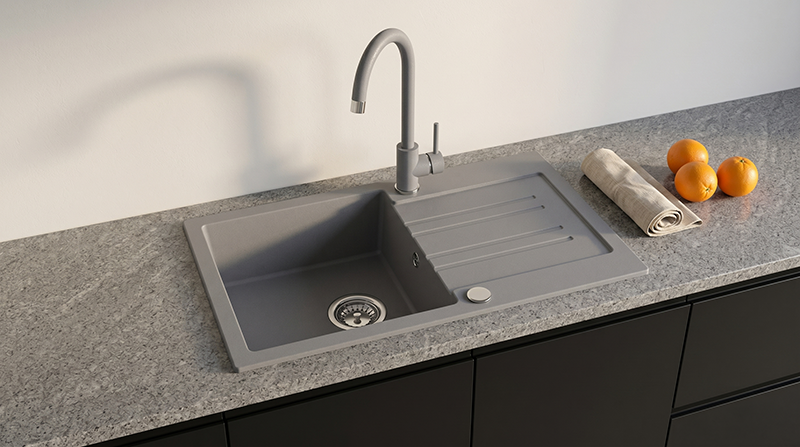 Homevello Pixel 77 – Rummelig Granitvask med Vendbart Design