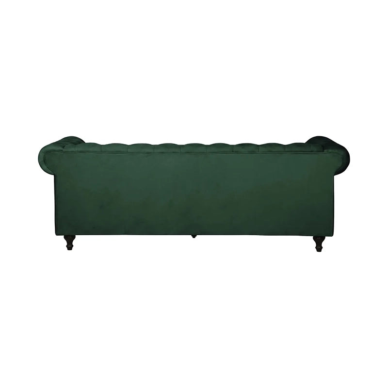 Velvet 3-Personers Sofa – Grøn Chesterfield Design