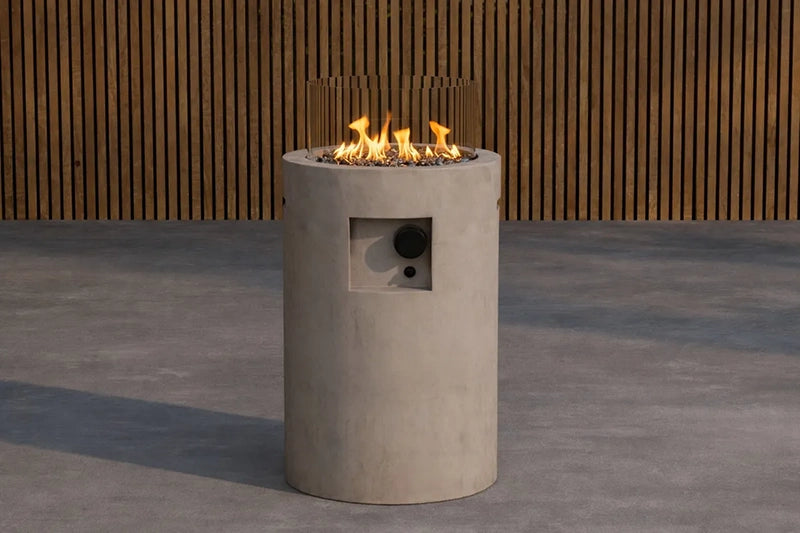 Kea Gas Eldkorg ⌀41 cm – Grå Fibercement (Komplet Sæt)