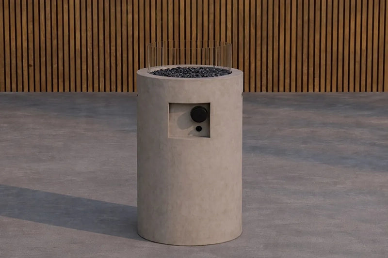 Kea Gas Eldkorg ⌀41 cm – Grå Fibercement (Komplet Sæt)