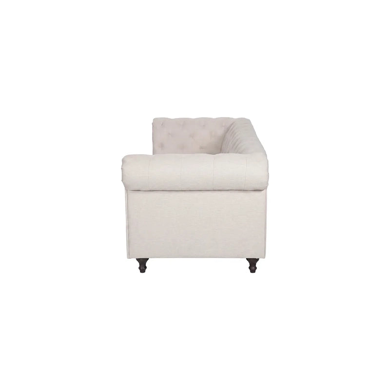 Velvet 3 personers sofa - Beige Chesterfield Design